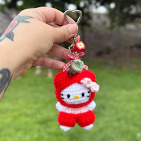 hello kitty crochet keychain