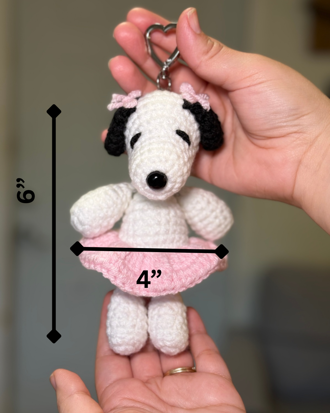 Snoopy ballerina keychain