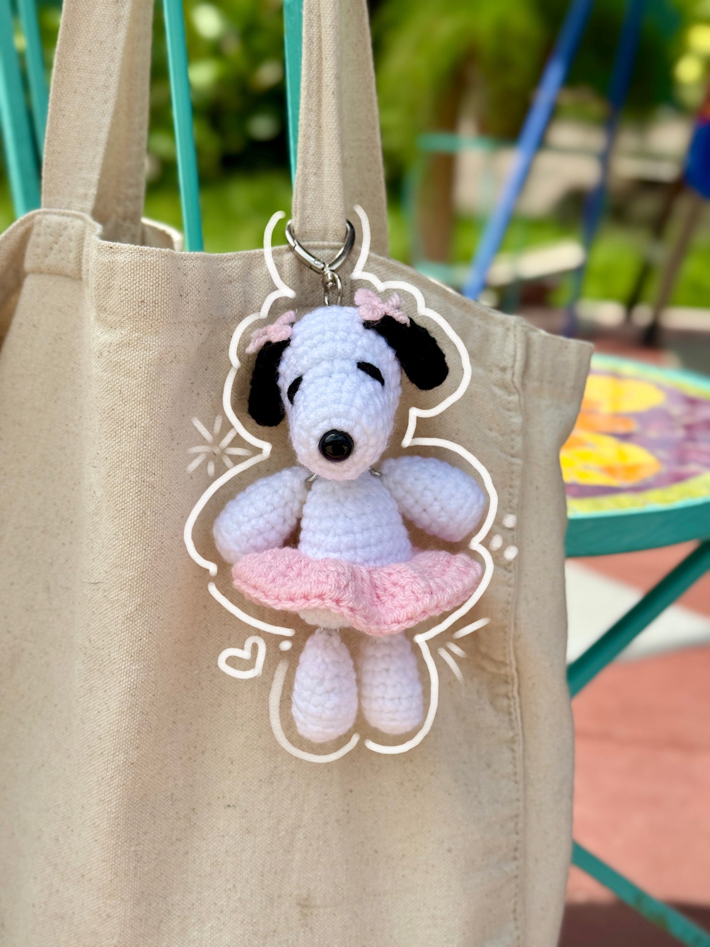 Snoopy ballerina keychain